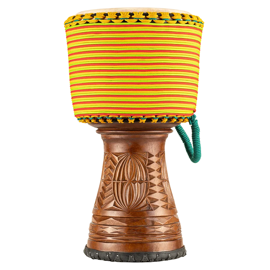 12" Artisan Edition Tongo Djembe - Coloured Rope