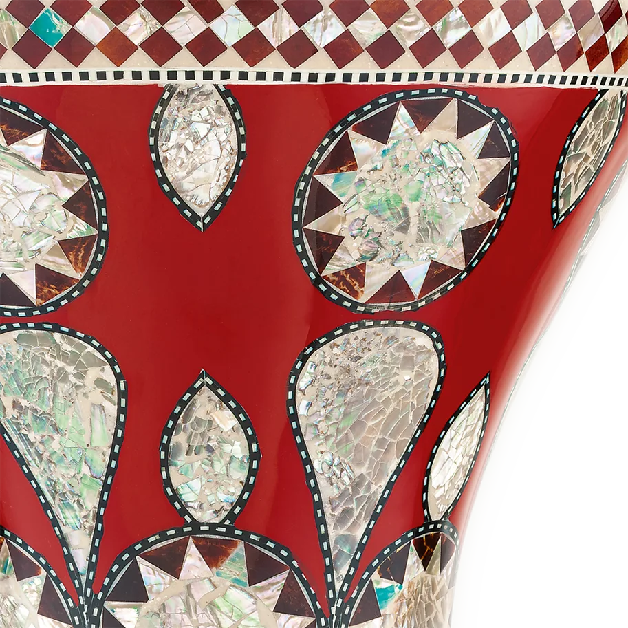 8 3/4" Artisan Doumbek - White Burl - Mosaic Imperial