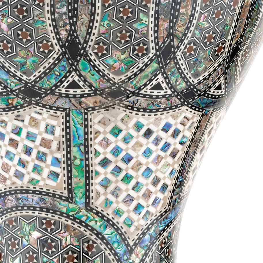 8 3/4" Artisan Doumbek - Blue Burl - Mosaic Palace