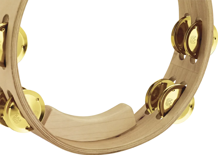 Artisan Tambourine 2 Rows - Maple - Brass Jingles