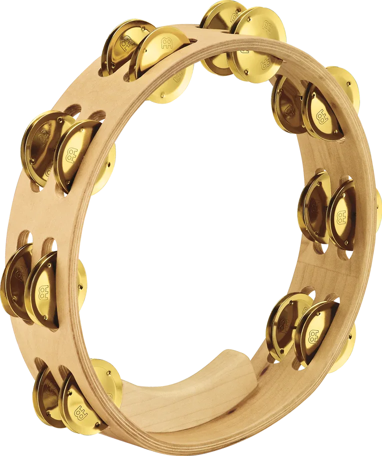 Artisan Tambourine 2 Rows - Maple - Brass Jingles