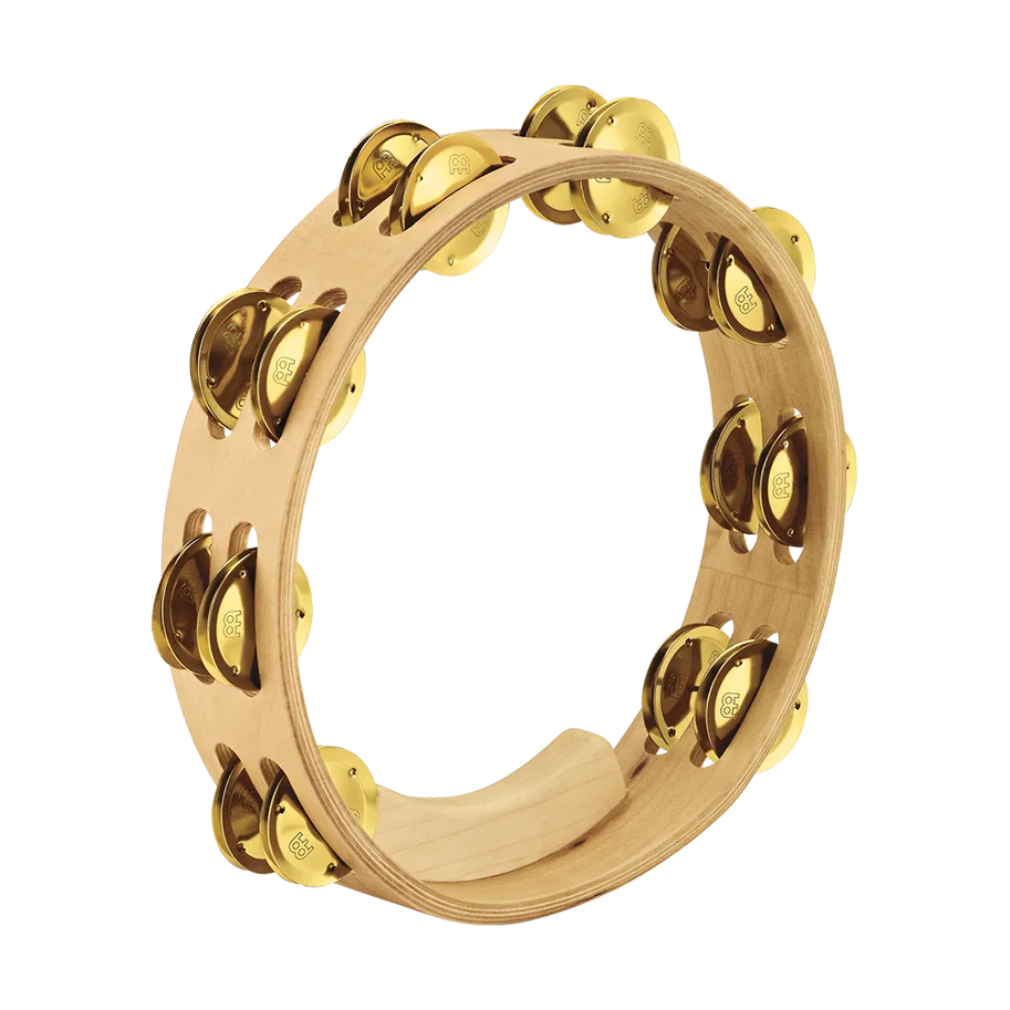Artisan Tambourine 2 Rows - Maple - Brass Jingles