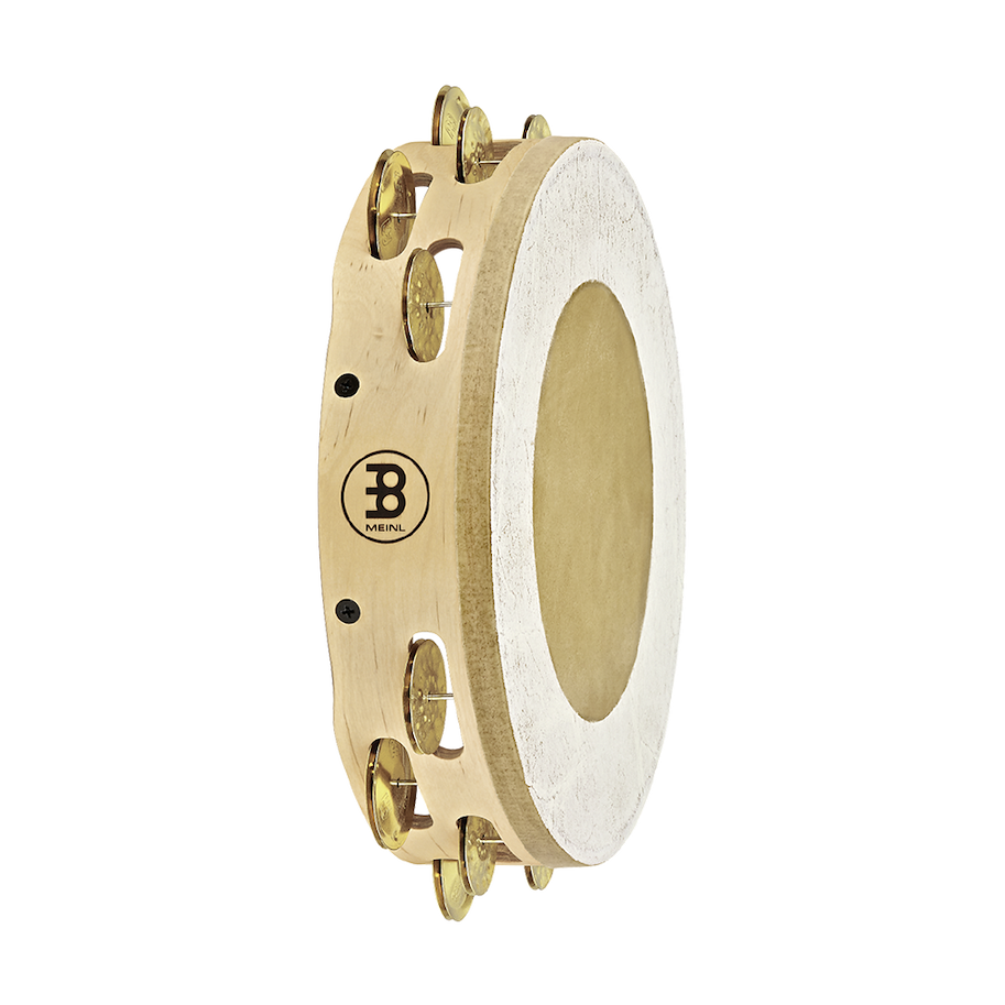 Headed Artisan Tambourine 2 Rows - Solid Brass