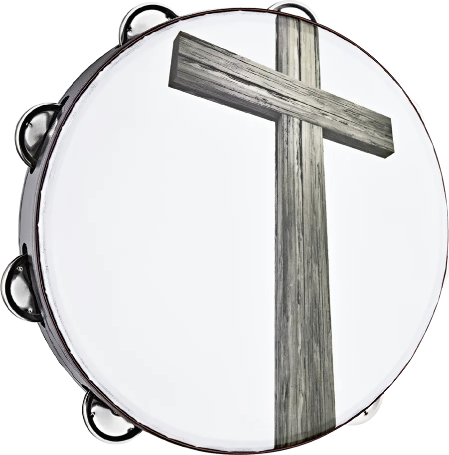 Church Tambourine - 1 Row Steel - Dove Visual