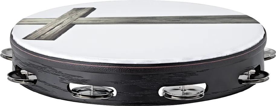 Church Tambourine - 1 Row Steel - Dove Visual