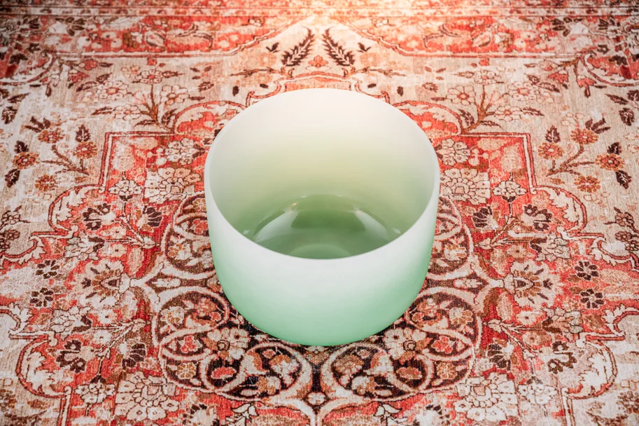 Crystal Singing Bowl 11" - F4 - Color-Frosted