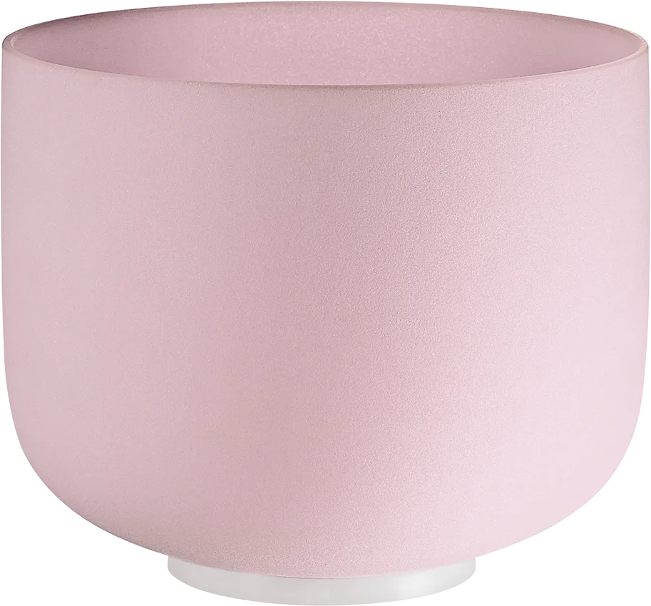 Rose Quartz Crystal Singing Bowl - 10" - Note F