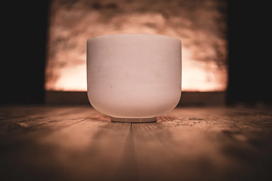 Rose Quartz Crystal Singing Bowl - 10" - Note F