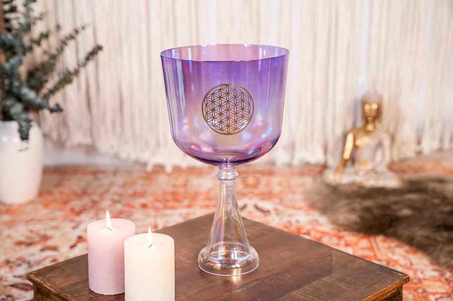 Crystal Singing Chalice 8" - F3 - Heart Chakra