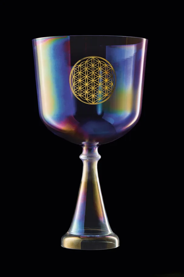 Crystal Singing Chalice 8" - F3 - Heart Chakra