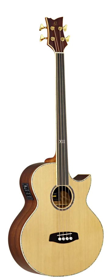 Acoustic Bass,fretless,4-Stri,Sol.Cedar,B&S Rosew.