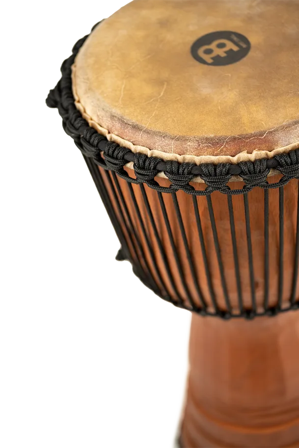 12" Tongo Carved Djembe - Brown