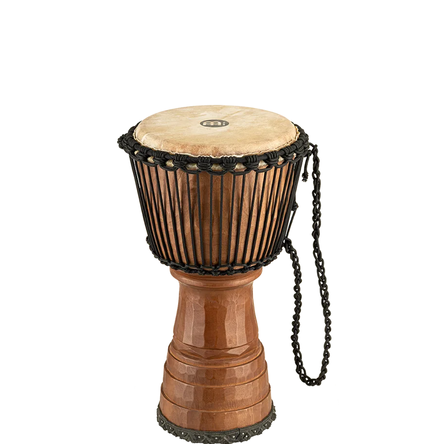 10" Tongo Carved Djembe - Brown