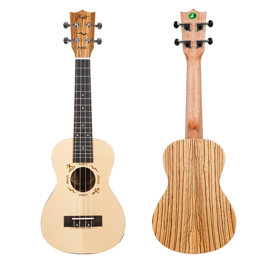 Flight Ukulele - Concert - Solid Spruce/Zebrano (ab 10 Stück bestellbar)