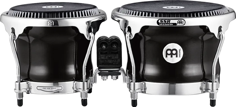 7" & 8 1/2" Fibercraft Bongo - Black Fiberskyn