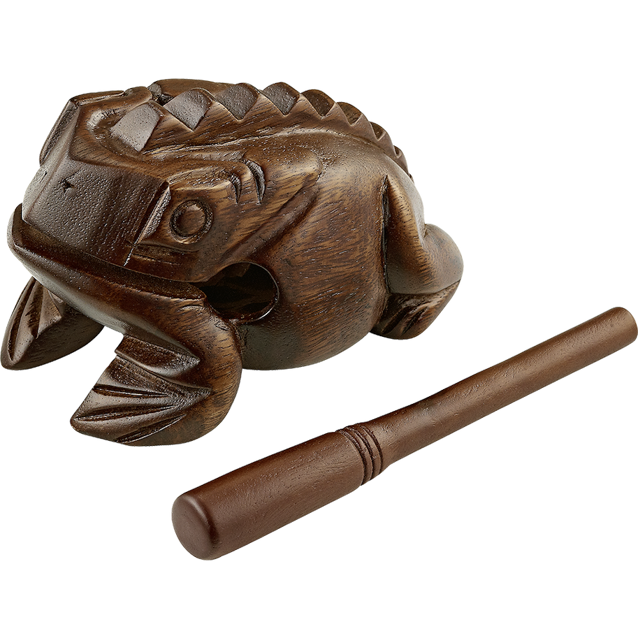 Wooden Frog - Large - Brown