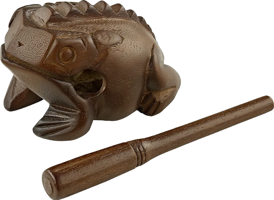 Wooden Frog - Medium - Brown