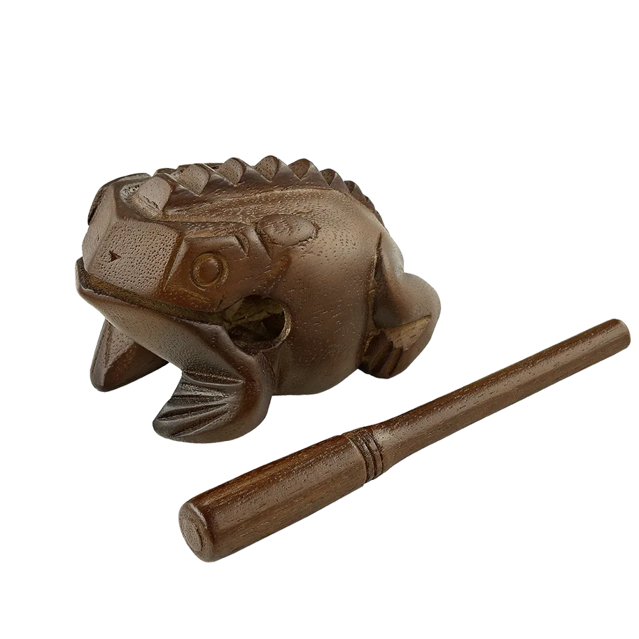 Wooden Frog - Medium - Brown