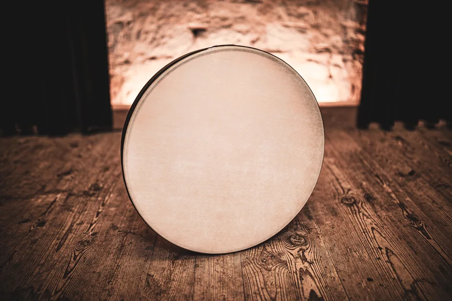 18" Hand Drum - Walnut Brown - Woven Head