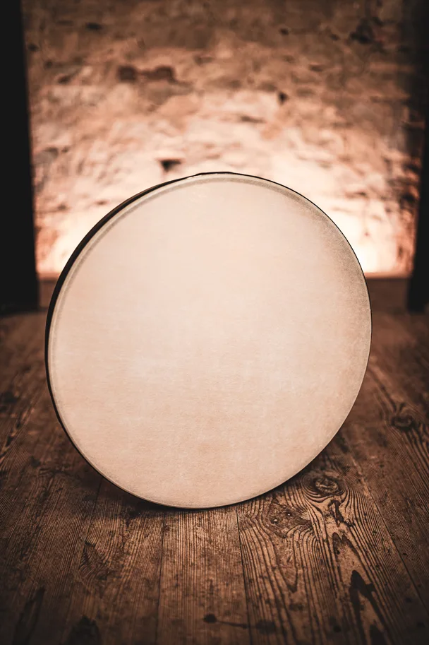18" Hand Drum - Walnut Brown - Woven Head