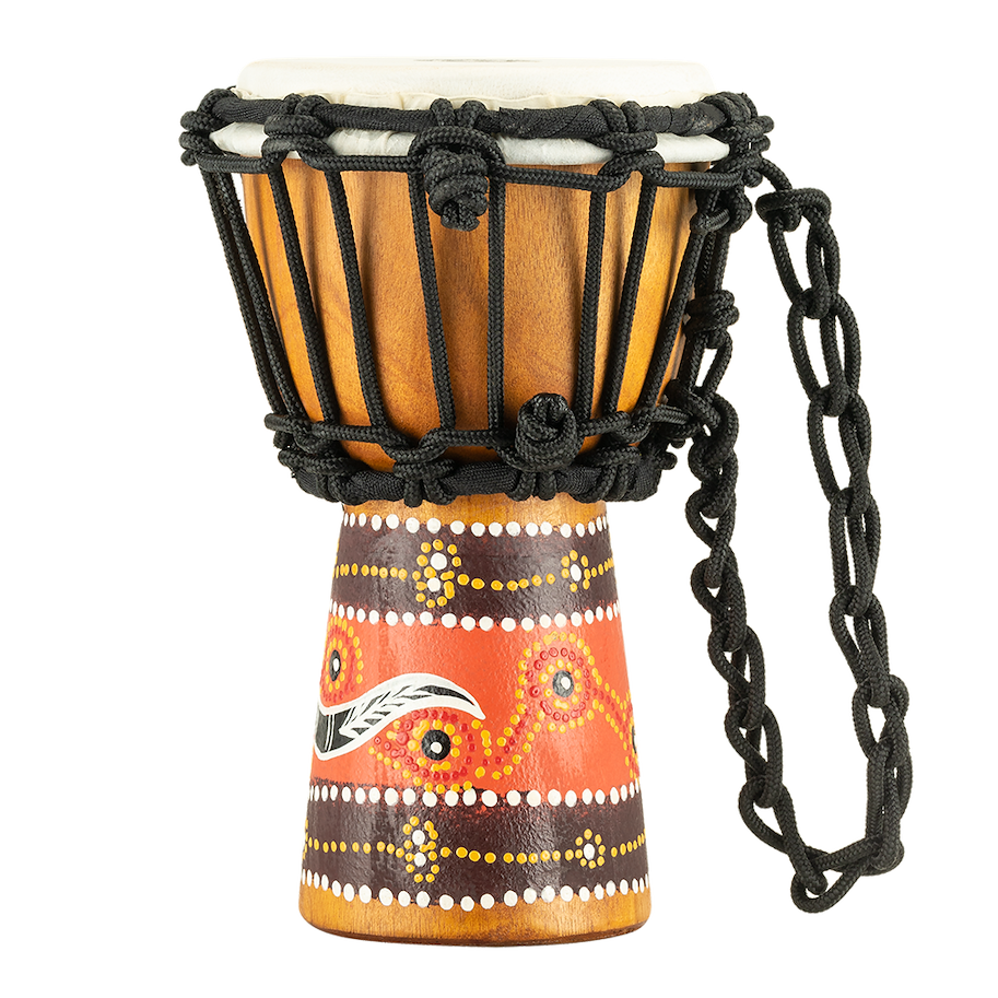 4 1/2" African Style Mini Djembe - Python Design