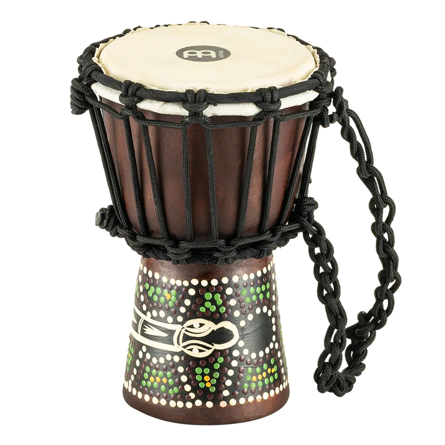 4 1/2" African Style Mini Djembe - Serpent Design