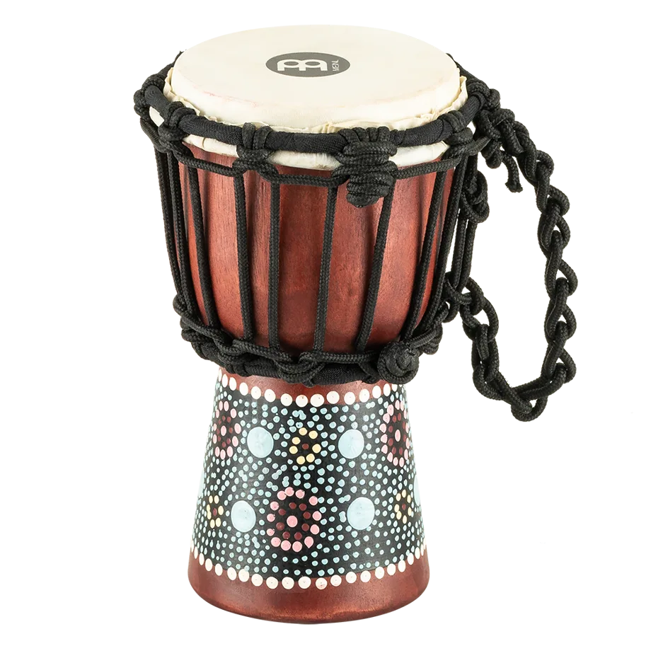 4 1/2" African Style Mini Djembe - Flower Design