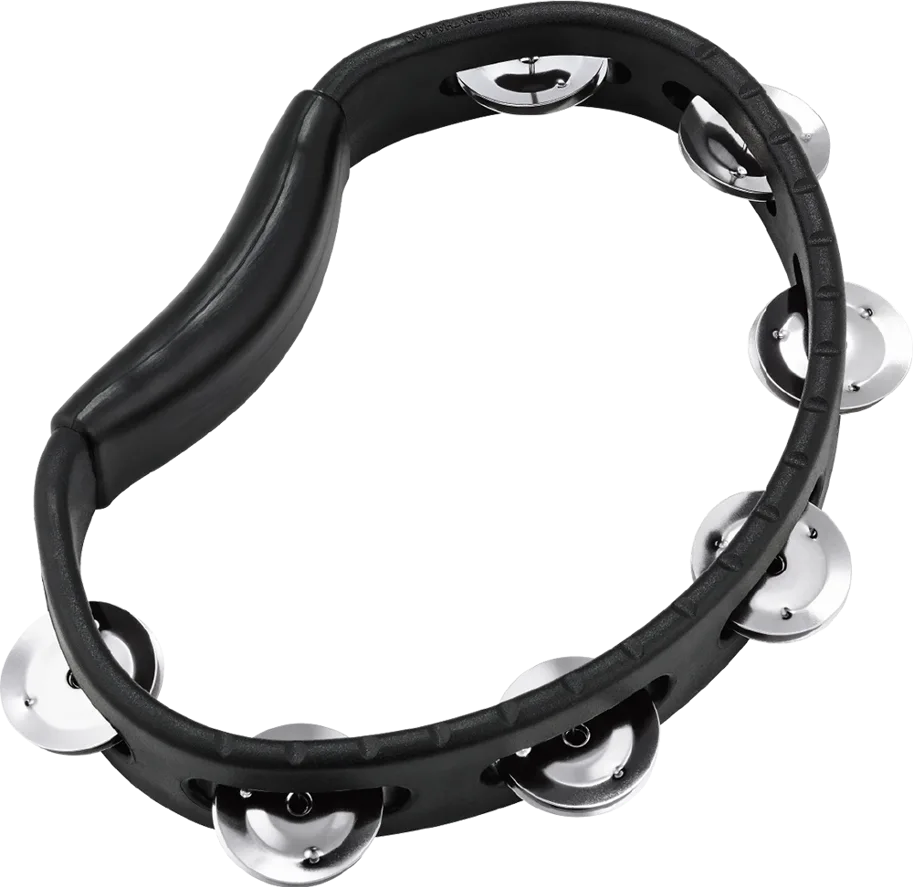 Headliner Hand ABS Tambourine 1 Row Steel - Black