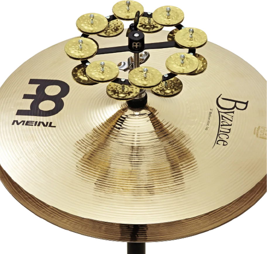Hihat Tambourine - Double Row - Brass Jingles