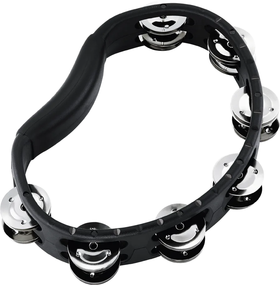 Headliner Hand Tambourine - ABS - 2 Rows - Steel - Black