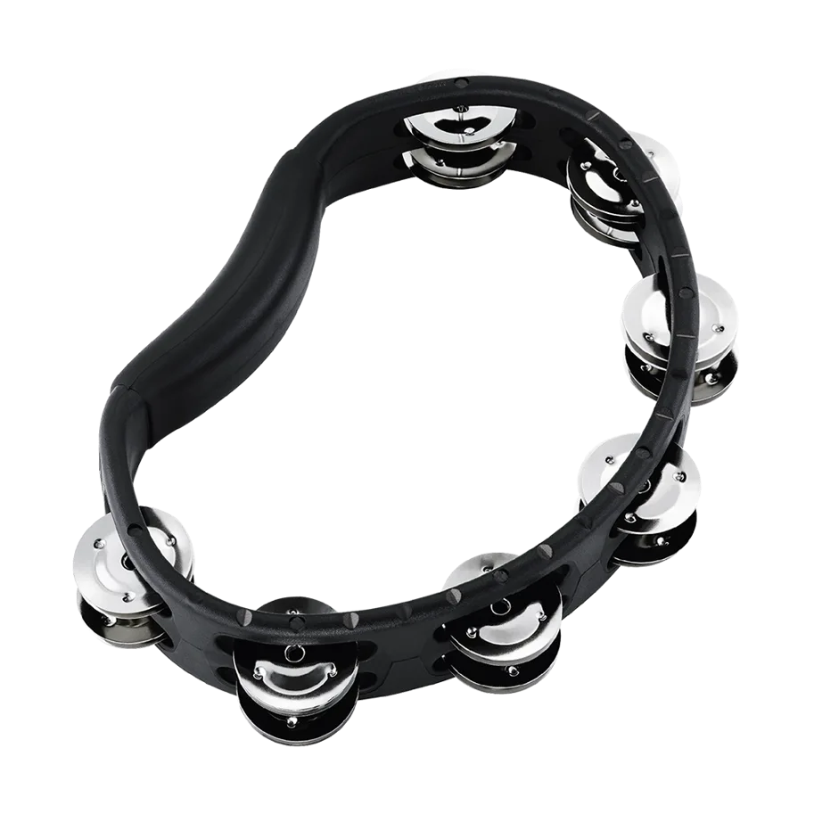 Headliner Hand Tambourine - ABS - 2 Rows - Steel - Black