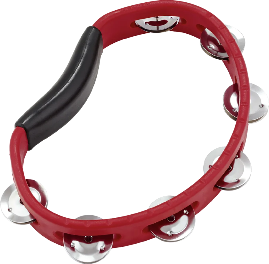 Headliner Hand Tambourine - ABS - 1 Row - Steel - Red