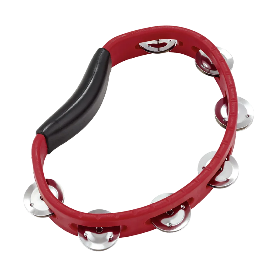 Headliner Hand Tambourine - ABS - 1 Row - Steel - Red