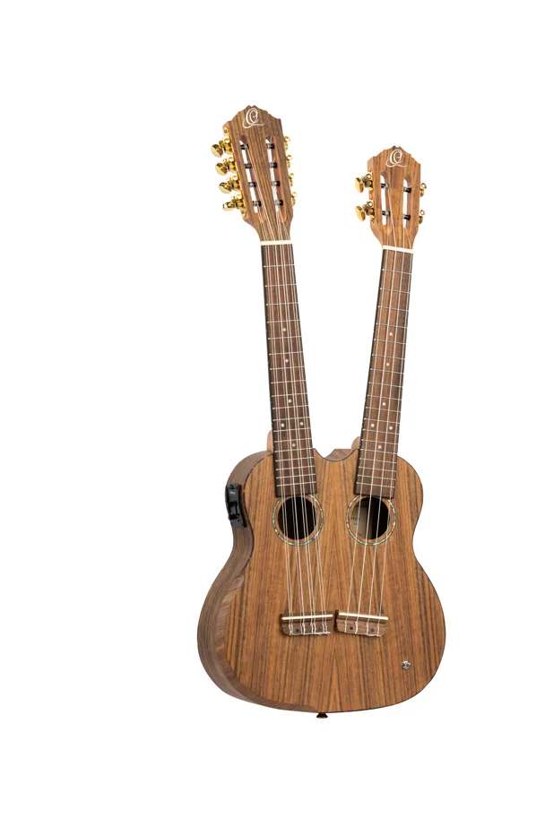 Double Neck Ukulele - 4/8 String - Tenor - Natural