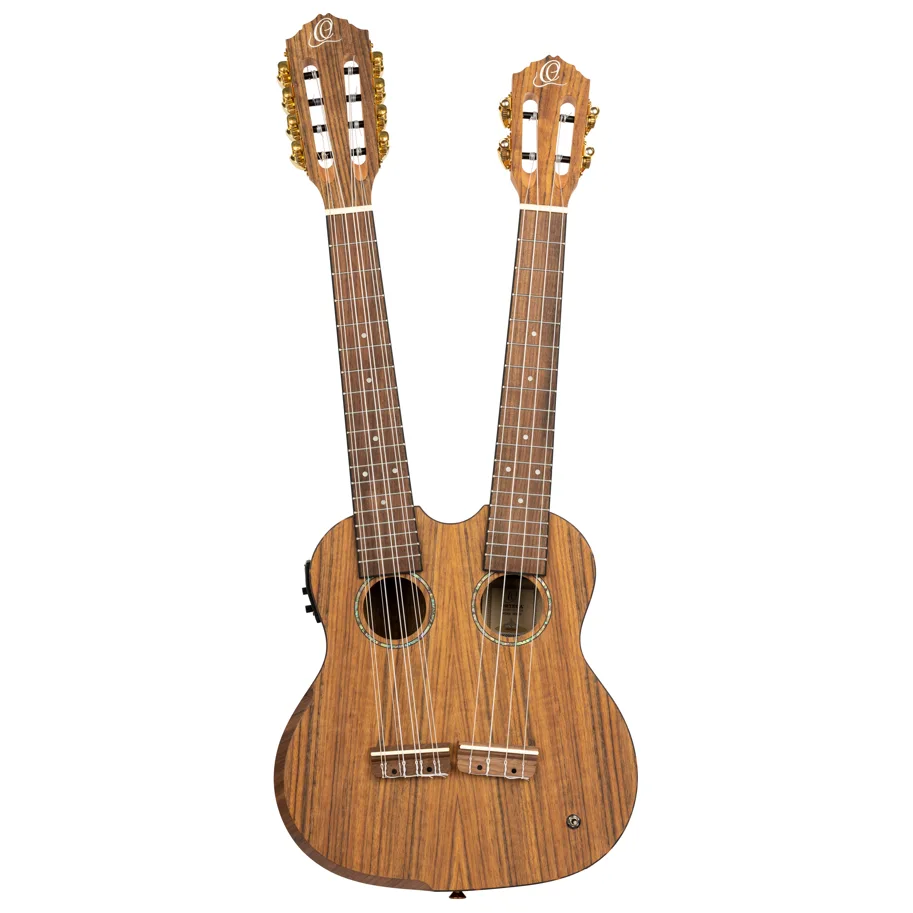 Double Neck Ukulele - 4/8 String - Tenor - Natural