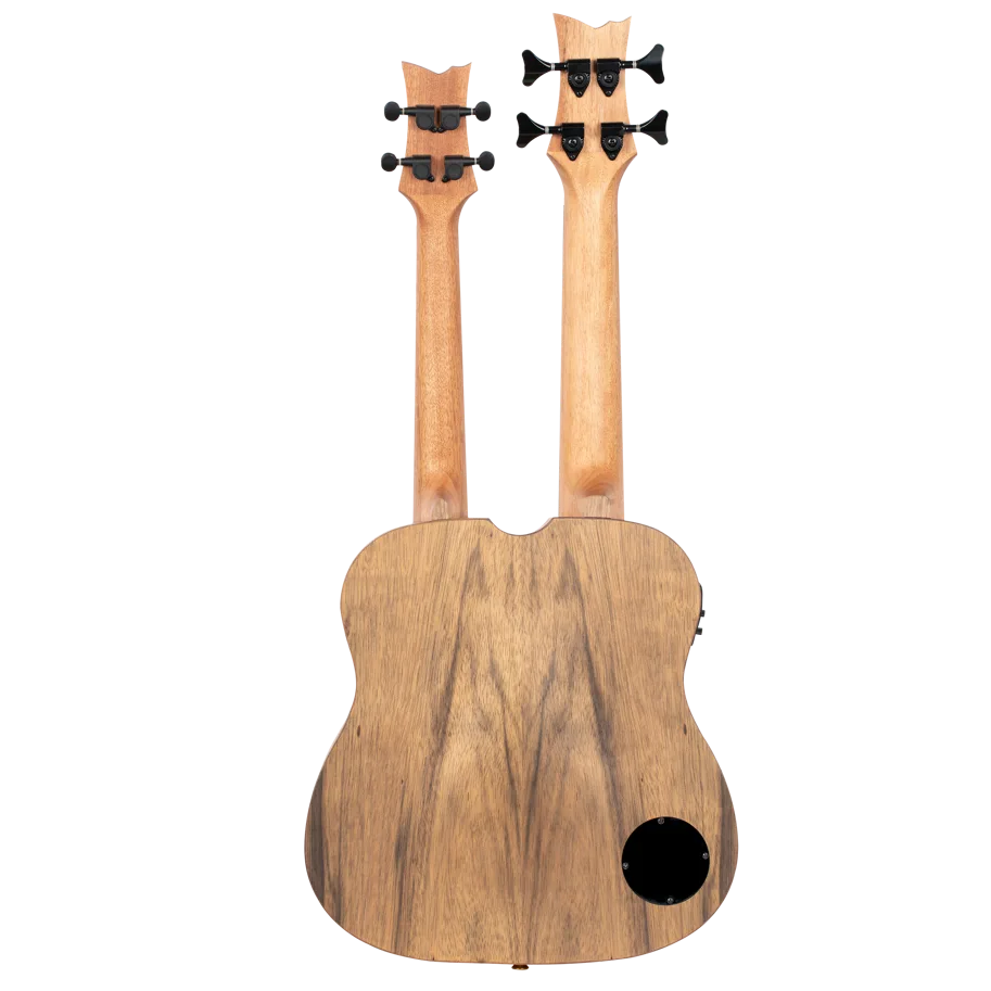 Double Neck Ukulele Bass - 4 String - Tenor - Acoustic-Electric