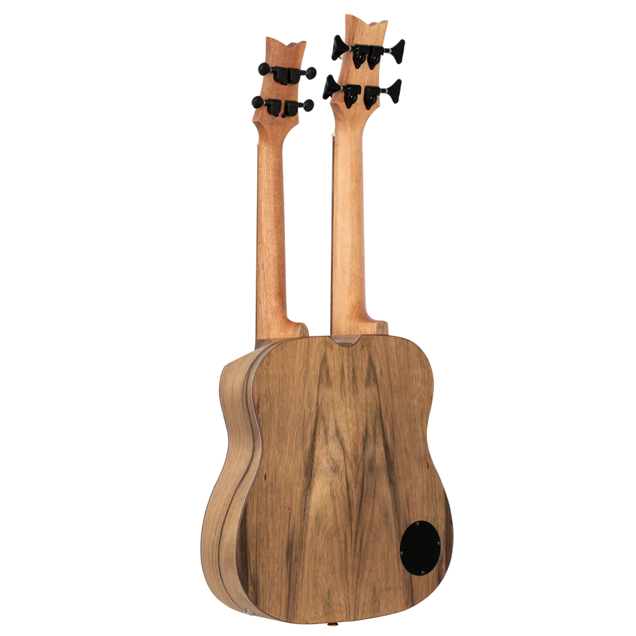 Double Neck Ukulele Bass - 4 String - Tenor - Acoustic-Electric