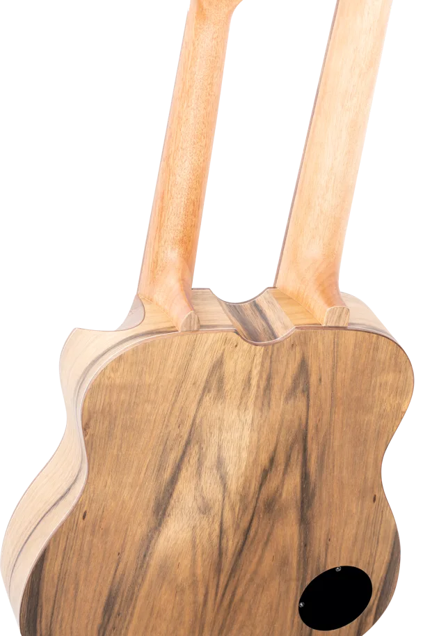 Double Neck Ukulele Bass - 4 String - Tenor - Acoustic-Electric