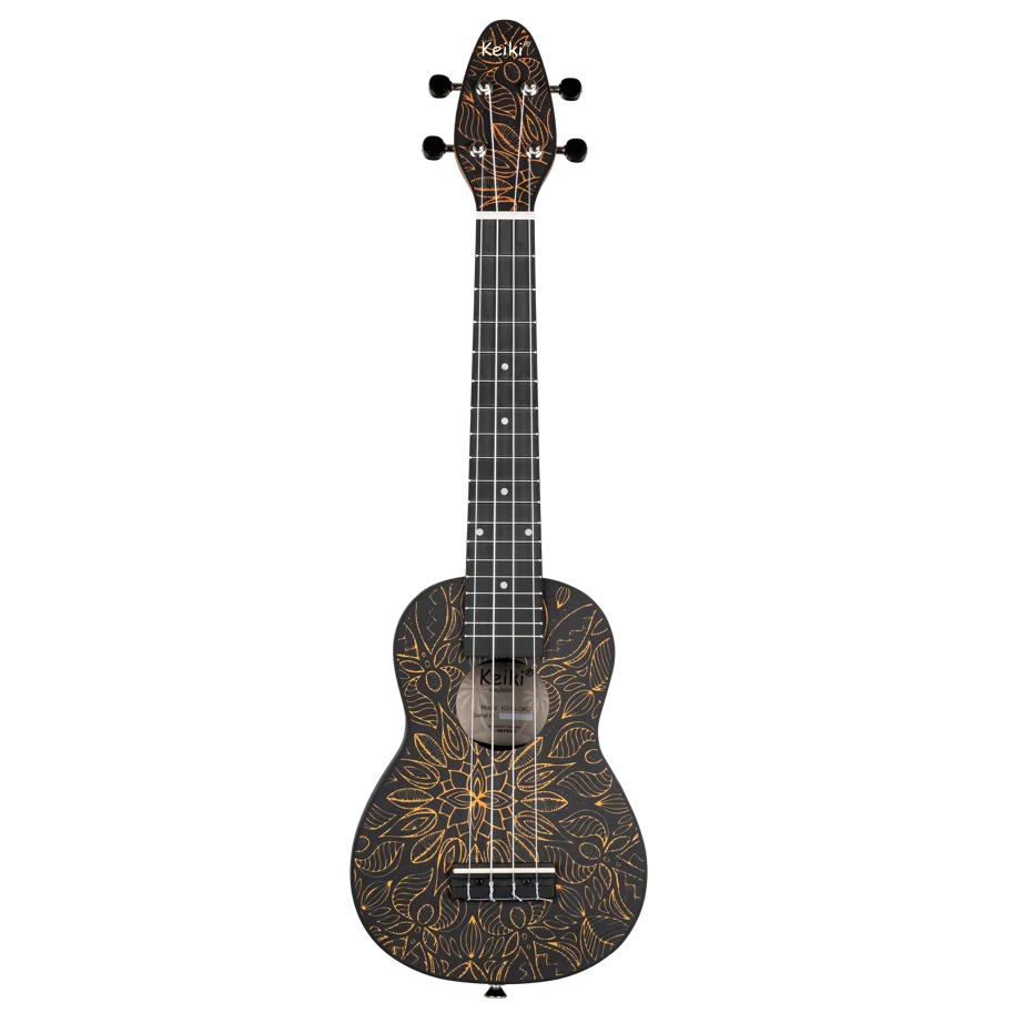 Keiki®Ukulele Package - Soprano - Orange Kaleidos.