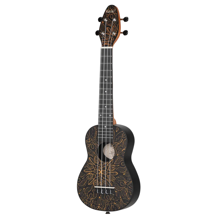 Keiki®Ukulele Package - Soprano - Orange Kaleidos.