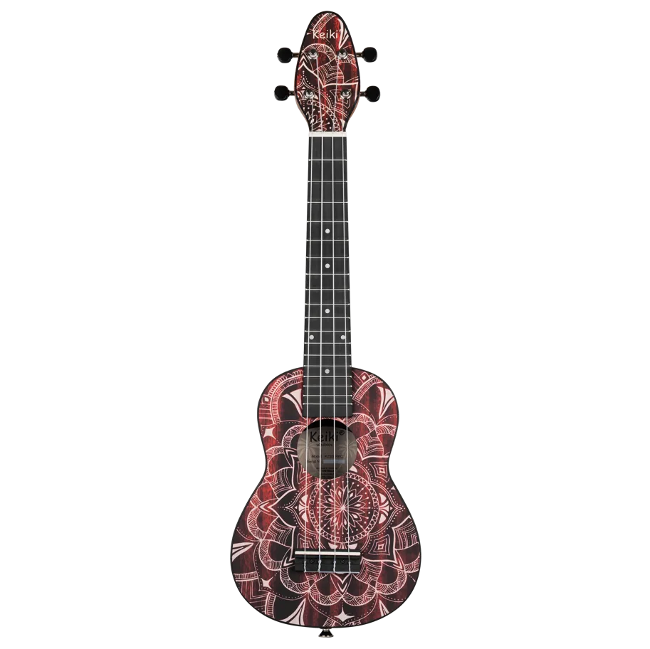 Keiki®Ukulele Package - Soprano - Red Kaleidoscop