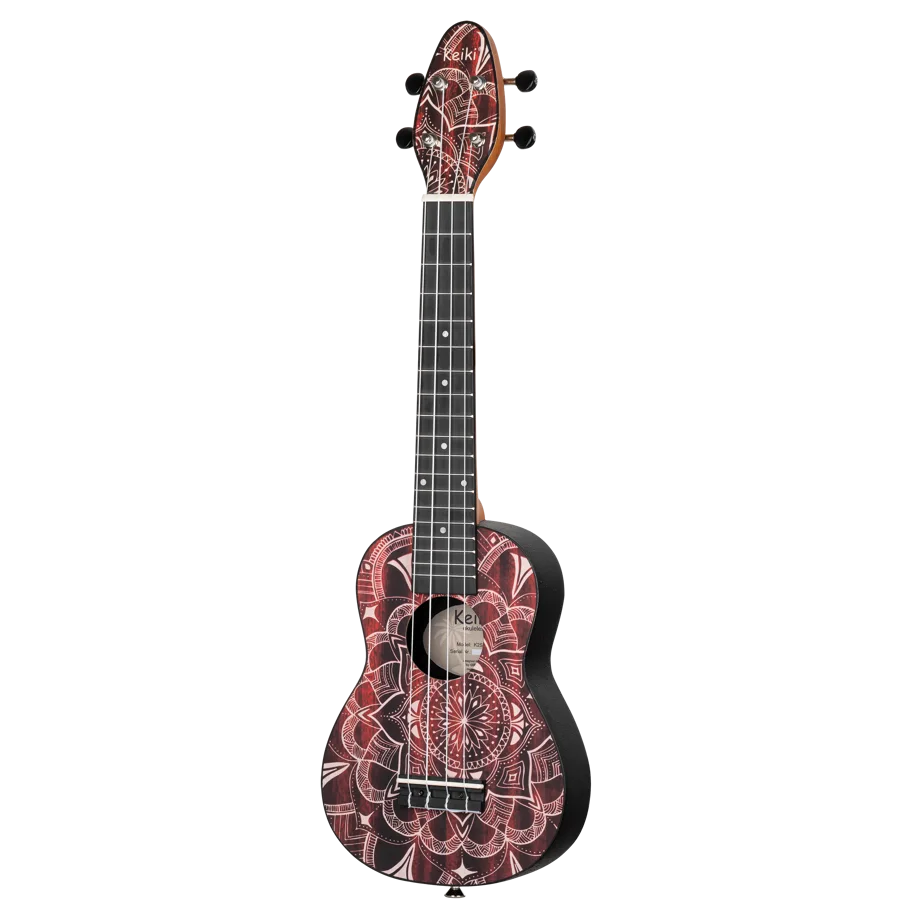 Keiki®Ukulele Package - Soprano - Red Kaleidoscop