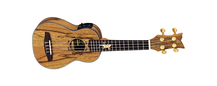 Ortega LIZARD-SO-GB Series Acoustic-Electric Soprano Ukulele Natural