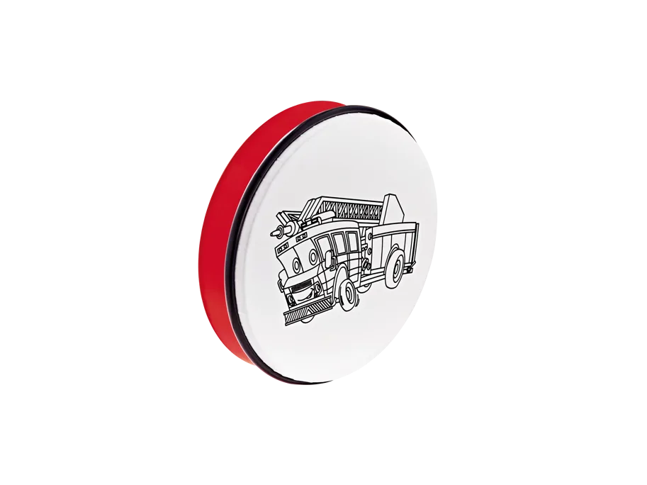 NINO® Percussion Customizable ABS Hand Drum, 10", Fire Truck Graphic