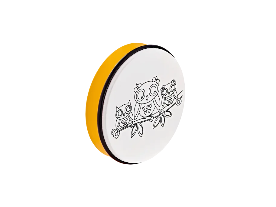NINO® Percussion Customizable ABS Hand Drum, 10", Owl Graphic