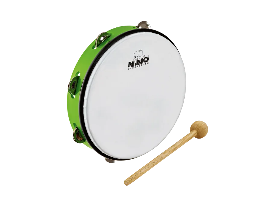 NINO® Percussion ABS Tambourine, 10", Grass-Green