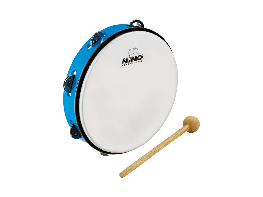 NINO® Percussion ABS Tambourine, 10", Sky-Blue