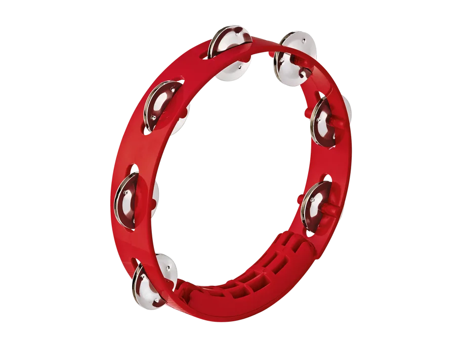 NINO® Percussion ABS Tambourine, 8", 1 Row, Red