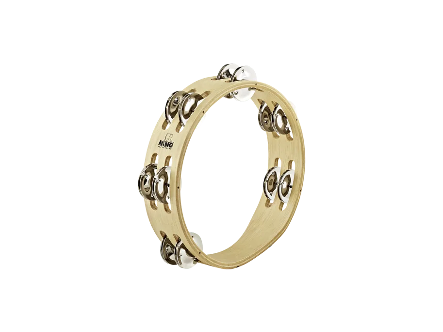 NINO® Percussion Wood Tambourines, 8", 2