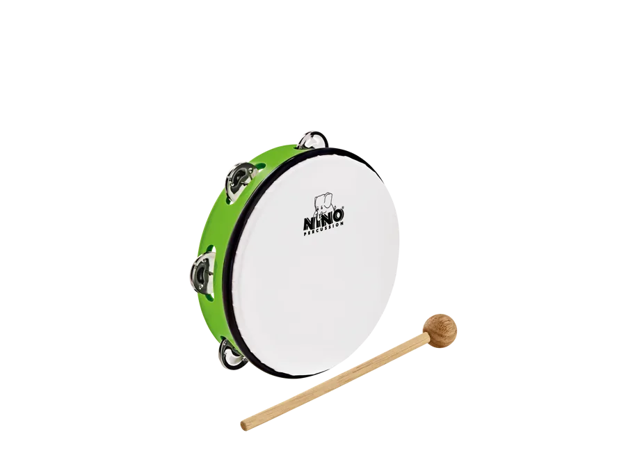 NINO® Percussion ABS Tambourine, 8", Grass-Green